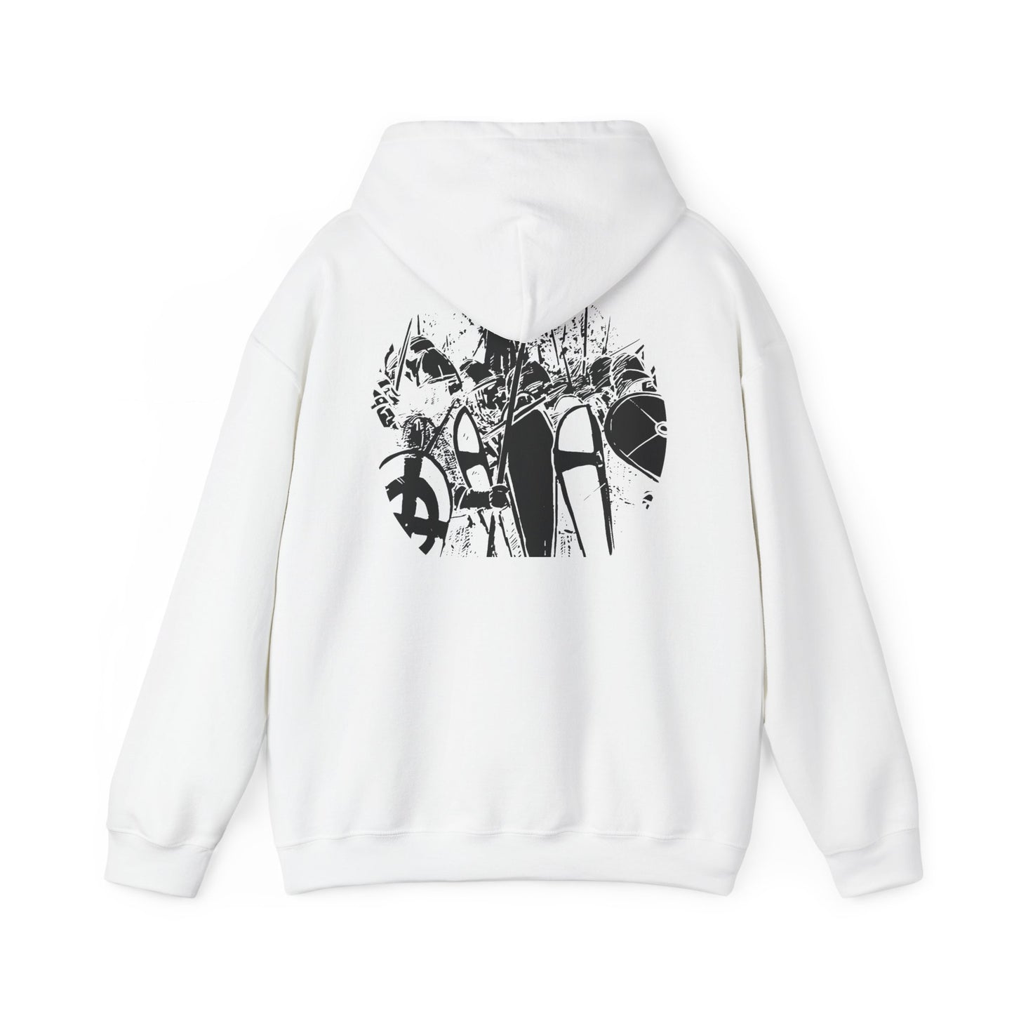 Drengr Ancestral Hoodie – Heritage-Inspired Heavy Blend™ Unisex Sweatshirt (White / Grey / Black)