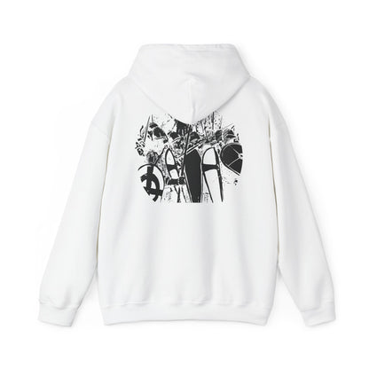 Drengr Ancestral Hoodie – Heritage-Inspired Heavy Blend™ Unisex Sweatshirt (White / Grey / Black)