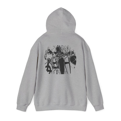 Drengr Ancestral Hoodie – Heritage-Inspired Heavy Blend™ Unisex Sweatshirt (White / Grey / Black)