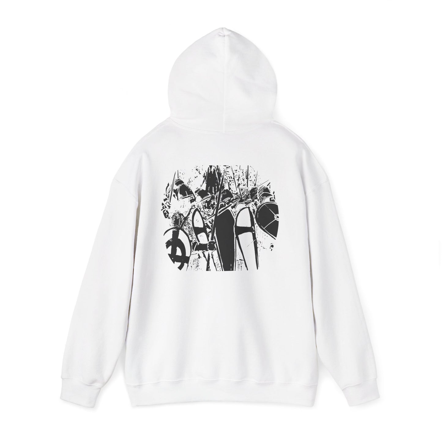 Drengr Ancestral Hoodie – Heritage-Inspired Heavy Blend™ Unisex Sweatshirt (White / Grey / Black)