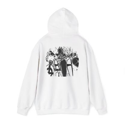 Drengr Ancestral Hoodie – Heritage-Inspired Heavy Blend™ Unisex Sweatshirt (White / Grey / Black)
