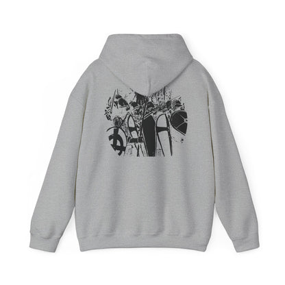 Drengr Ancestral Hoodie – Heritage-Inspired Heavy Blend™ Unisex Sweatshirt (White / Grey / Black)