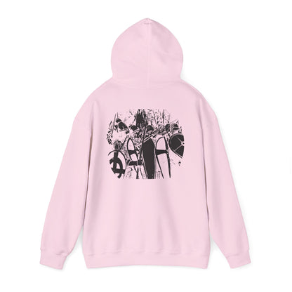 Drengr Ancestral Hoodie – Heritage-Inspired Heavy Blend™ Unisex Sweatshirt (White / Grey / Black)