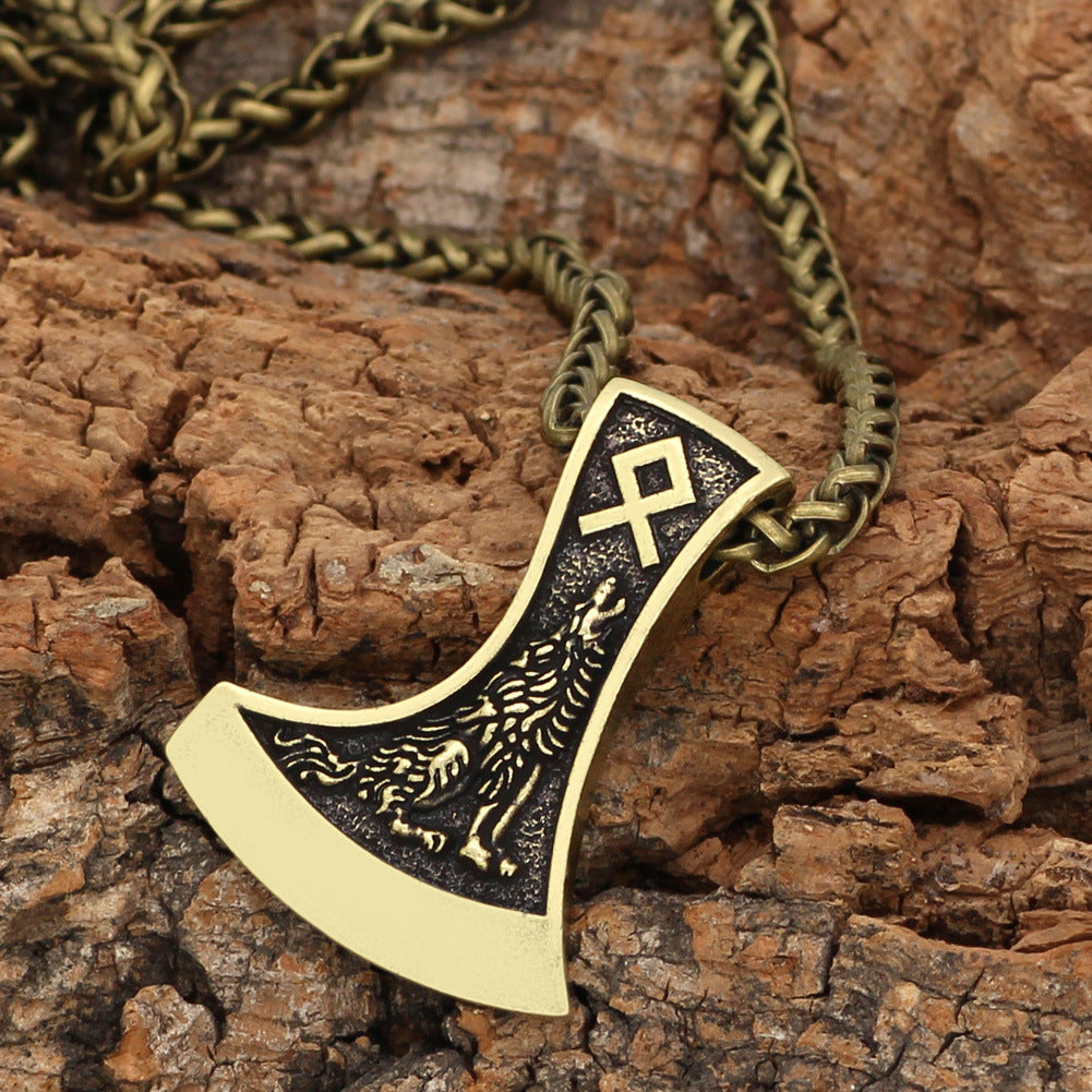 Odin Raven & Wolf Pendant Necklace