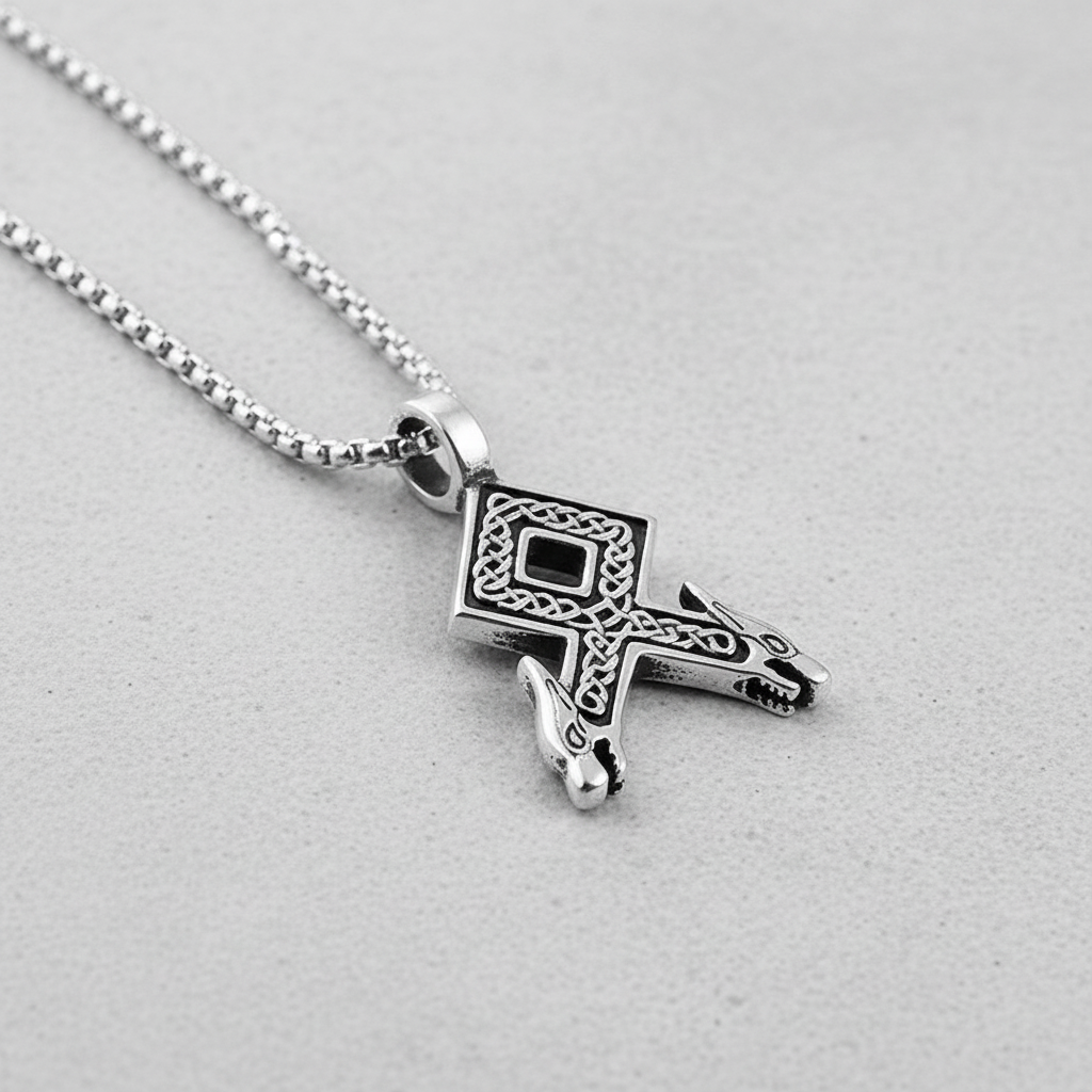 Viking pendant on concrete