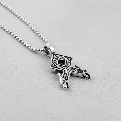 Viking pendant on concrete