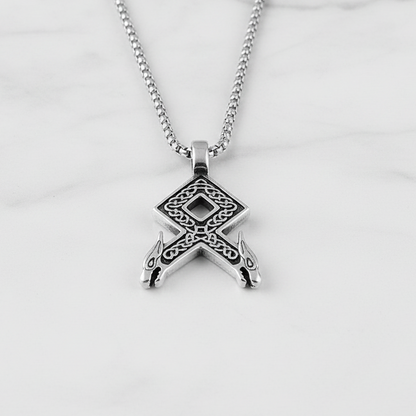 Viking pendant on marble